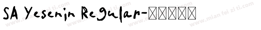 SA Yesenin Regular字体转换